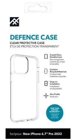 ZAGG Defence priehľadná / Ochranný kryt / Apple iPhone 14 Pro Max / polykarbonát