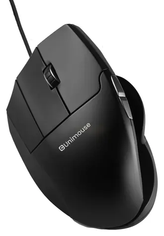 Contour UniMouse čierna, pre ľavákov / Ergonomická drôtová myš / USB-C / 7 tlačidiel