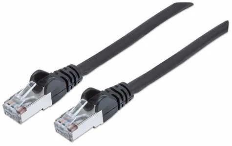 Intellinet Cat6a/Cat7 čierna / Patch kábel / S/FTP / RJ-45 / LSZH / 0,5 m