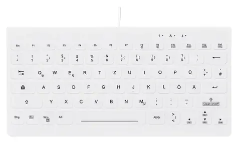 Contour ACTIVE KEY C4112 biela / Zdravotnícka klávesnica / DE layout / drôtová / mini / ultraplochá