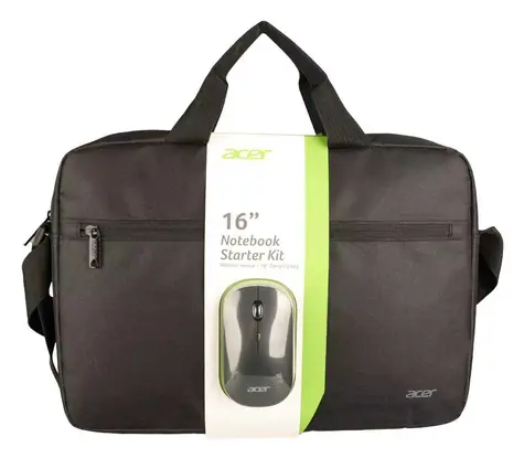 Acer Starter Kit 16" čierna / Batoh a bezdrôtová myš / Bluetooth / 1600 DPI