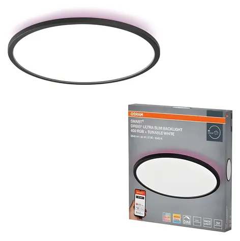 LEDVANCE Smart+ Orbis Ceiling Slim RGB+TW čierna / Stropné svietidlo / 25W / 1870lm