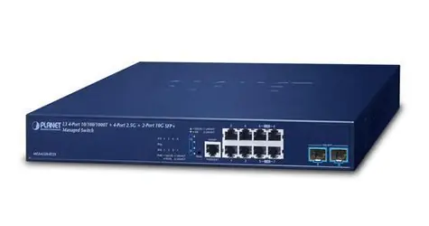 Planet MGS-6320-8T2X / Switch / L3 Managed / 8x GbE RJ45 / 4X 2,5G RJ45 / 2x SFP+ 10G