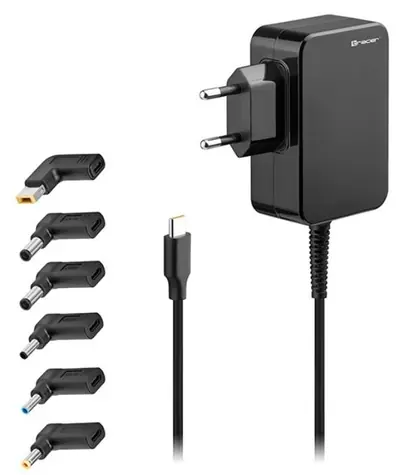 Tracer Prime 65W USB-C 7v1 / Napájací adaptér / 65 W / USB-C / Power Delivery / 6 konektorov