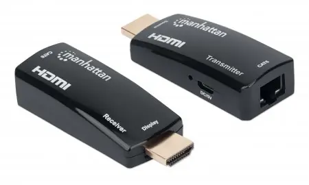 Manhattan HDMI extender Kit / Predlžovač signálu HDMI / Cat6 / max. 60 m / 1080p 60 Hz / PoC