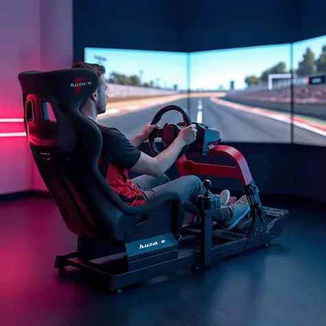 Huzaro Speed 8.3 červená/čierna / Závodný simulátor / nastaviteľný / nosnosť 130 kg