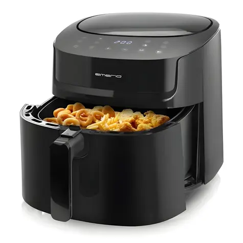 Emerio SMART Fryer čierna / Teplovzdušná fritéza / 1800 W / 7,2 l / 60-200 ° C / Digitálny displej