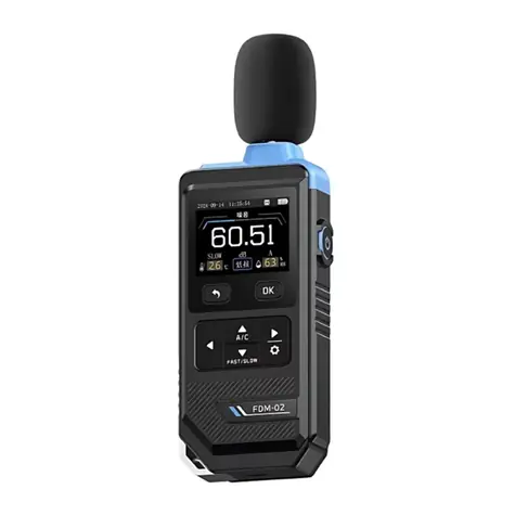 FNIRSI FDM-02 / Hlukomer / 30-130 dB / 31,5 Hz - 8,5 kHz / farebný displej