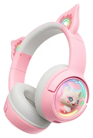 ONIKUMA B5 ružová / Herné slúchadlá / Bluetooth 5.3 / RGB / USB-C