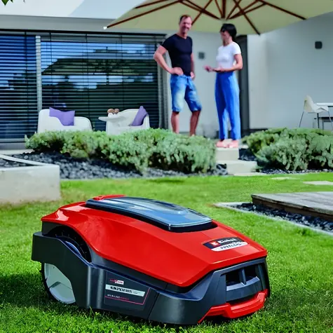 Einhell FREELEXO 1200 LCD BT červená / Robotická kosačka / 1200 m2 / 18V 5,2 Ah / LCD displej / Bluetooth