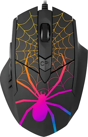 Tracer GAMEZONE Black Widow čierna / herná optická myš / 1600 DPI / USB / 6 hr. + koliesko / LED podsvietenie