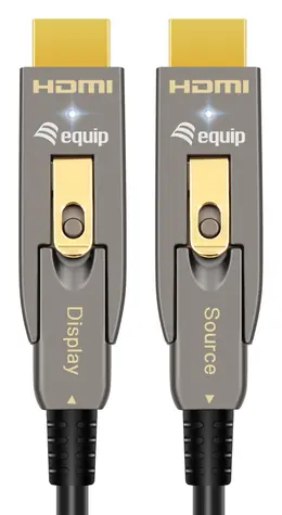 Equip D- AOC čierna / HDMI kábel / 10 m / HDMI 2.1 / 8K 60Hz / optický hybrid / eARC