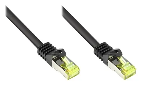 Good Connections čierna / Patch kábel / Cat.7 / S/FTP / 1,5 m / 600 MHz