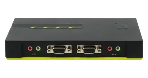 LevelOne KVM-0421 / KVM prepínač / 4 porty / USB / VGA / audio