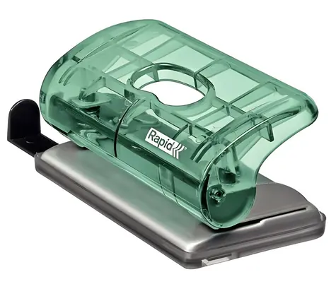 Rapid FC5 Colour'Ice ľadovo zelená / Mini dierovač / 10 listov / ABS plast