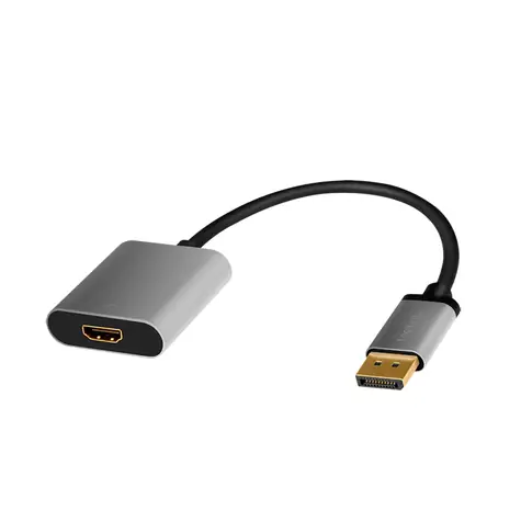 LogiLink CDA0108 čierna / Adaptér DisplayPort - HDMI / 4K 60 Hz / 0,15 m