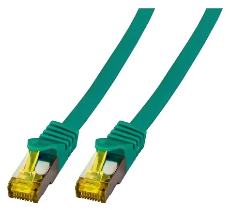 EFB Cat6a zelená / Patch kábel / S/FTP / Cat7 Rohkábel / 1 m / RJ-45 / LSZH