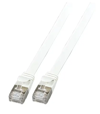 EFB U/FTP Cat6A 2 m šedá / Plochý patch kábel / RJ-45 / PVC / 10 Gbit/s