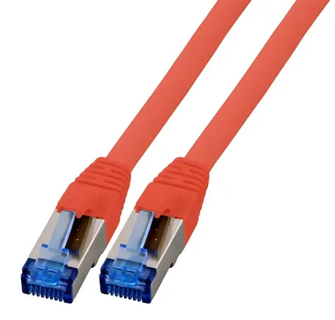EFB Cat6a S/FTP superflex červená / Patch kábel / 0,15 m / RJ-45 / 10 Gbit / s