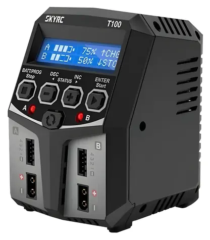 SkyRC T100 / Nabíjačka / LiPo, LiFe, NiMH / 2x 50W / 5A / XT60
