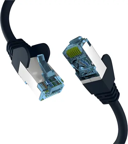 EFB Cat7 čierna / Patch kábel / S/FTP / LSZH / RJ-45 / 0,15 m