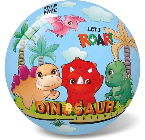 Lopta dinosaury - priatelia, 14 cm / Detská lopta / guma / od 3 rokov