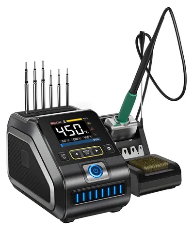 FNIRSI DWS-200 F / Spájkovacia stanica / 200 W / 100-450 °C / 2,8" TFT displej / PID regulácia