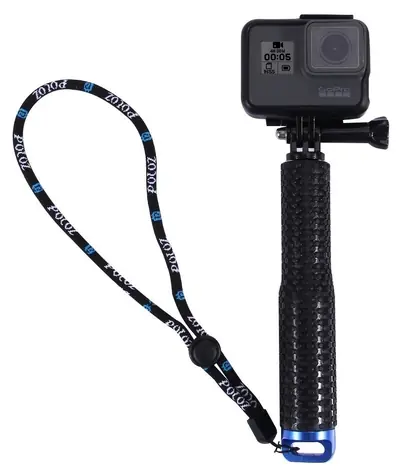 Puluz PU150 čierna / Selfie tyč / kov/plast / 49 cm / pre GoPro, DJI, Insta360