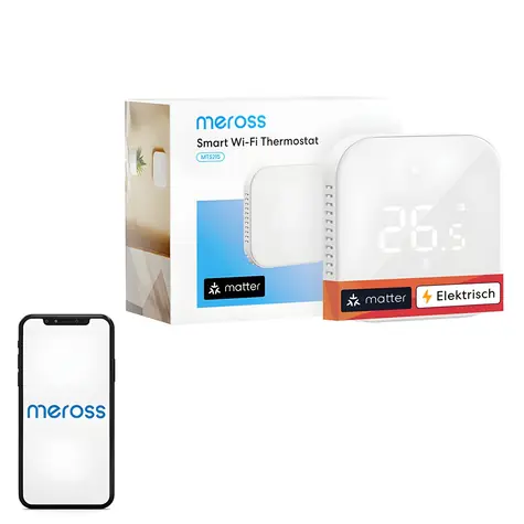 Meross MTS215MA- EU / Termostat / Wi-Fi / Matter / elektrické podlahové vykurovanie / 16 A