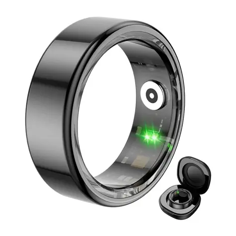 COLMI R02 veľkosť 12 (21,3 mm) čierna / Chytrý prsteň / Bluetooth 5.0 / IP68 / nabíjacie puzdro