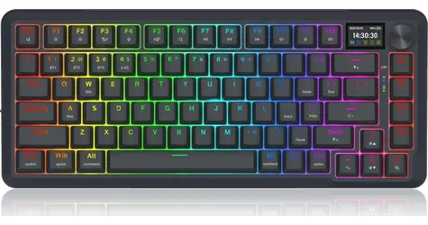 Redragon Flekact K708-RGB-PRO Lion Linear čierna / Bezdrôtová herná klávesnica / mechanická / RGB / BT / USB