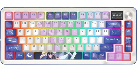 Redragon K708AK-RGB-PRO Flekact Pre fialová / Herná klávesnica / mechanická / Leopard L / RGB / bezdrôtová