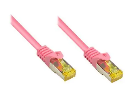 Good Connections Cat.7 S/FTP magenta / Patch kábel / RJ-45 / 600 MHz / 1,5 m / 10 Gigabit Ethernet
