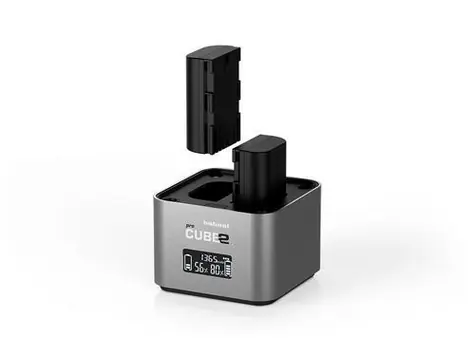 Hähnel ProCube2 Canon sivá / Nabíjačka / LCD displej / AA adaptér