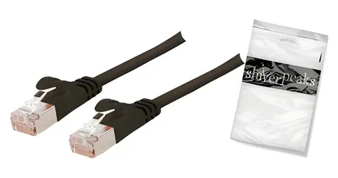 Shiverpeaks Cat7 5 m čierna / Patch kábel / plochý / U/FTP / RJ45-RJ45 / 600 MHz