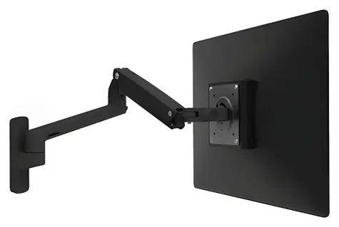 Ergotron MXV Wall Monitor Arm čierna / Nástenný držiak / do 34 "/ výška 330 mm / náklon ±90 ° / nosnosť 9,1 kg