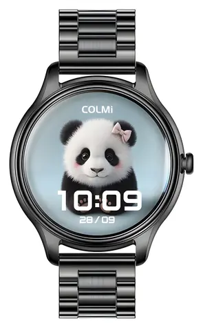 Colmi L28 čierne, oceľový remienok / Chytré hodinky / AMOLED / Bluetooth hovory / IP68