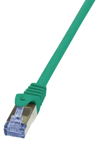 LogiLink zelená / Patch kábel / Cat6A / S/FTP / RJ-45 / 7,5 m / AWG 26/7 LSZH