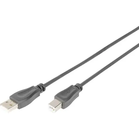 Digitus / USB kábel USB-A - USB-B / USB 2.0 / 0,5 m / čierny