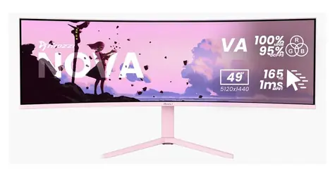 49" Arozzi Nova ružová / Monitor / VA / 5120×1440 / 165Hz / 1500R / HDR10