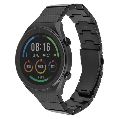FIXED Resin Strap Carbon Black / Remienok / pre smartwatch / šírka 22 mm / živica / nastaviteľná dĺžka