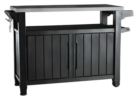 Keter UNITY XL 207L grafitový / Grilovací stolík / úložný priestor 207 l