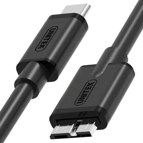 Unitek Y-C475BK čierna / Kábel USB / USB-C (M) - Micro-USB B (M) / 1 m