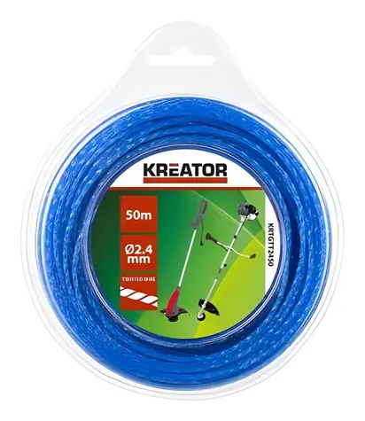 KREATOR Struna do kosačiek KRTGTT2450 / krútená / 2,4 mm / 50 m