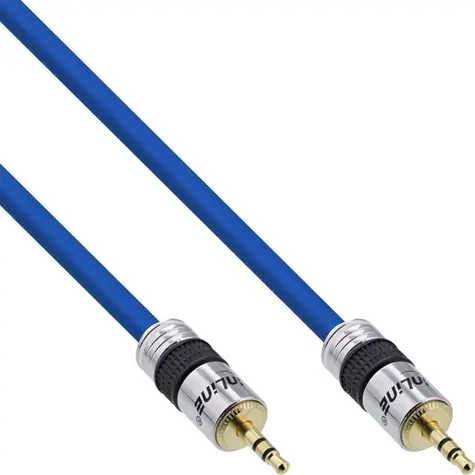 InLine audio kábel Jack 3,5 mm - Jack 3,5 mm modrá / Kábel / 20 m