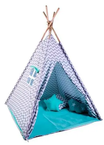 G21 TEEPEE Jazerné kráľovstvo tyrkysová / Detský stan / Pre hranie doma aj na záhrade