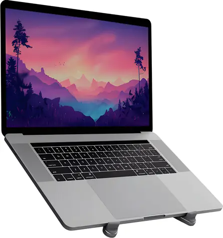 Trust Macy šedá / Stojan pre notebook / skladacia / nastaviteľná výška / nosnosť 20 kg / do 17"