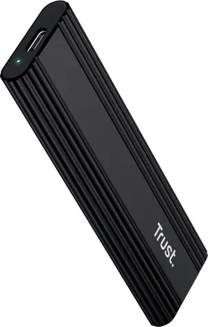 Trust M.2 SSD Box čierna / Externý box pre M.2 SSD / USB-C 3.2 Gen 2 / 10 Gbps / do 4 TB