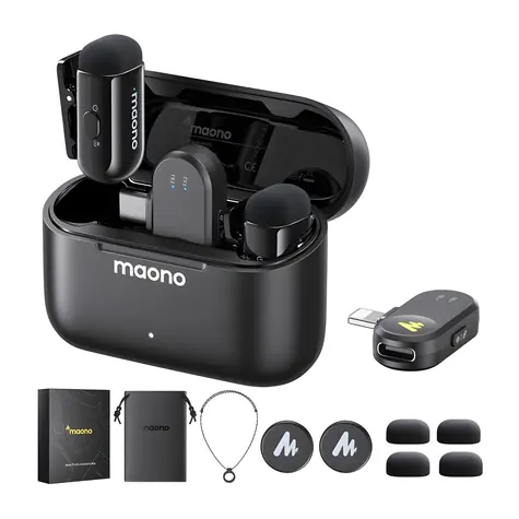 Maono WM622 PBC2 / Bezdrôtový mikrofónny systém / MFi / Lightning + USB-C / iOS 18 / až 100 m