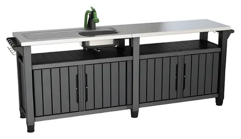 Keter Grilovací stolík UNITY Chef 415 l grafit / Grilovací stolík / Objem 415 l